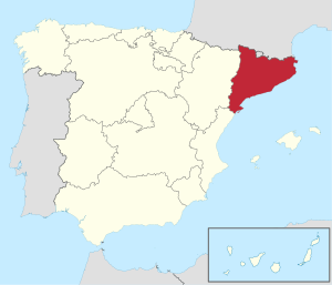 Каталония на карте