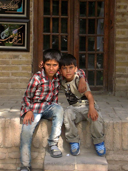 File:Children in Ribat-i-Abbasi of Nishapur (Hossein - Ali - Fatemeh - Hengameh and another girl - probably Afghani) 24.jpg