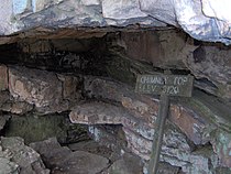 Rock shelter at the base of the summit caprock atop Chimney Top Mountain Chimney-top-mountain-shelter-tn1.jpg