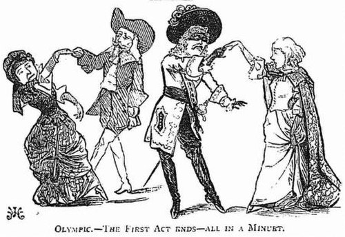 The minuet at the end of the first act: drawing from Fun magazine, 1881