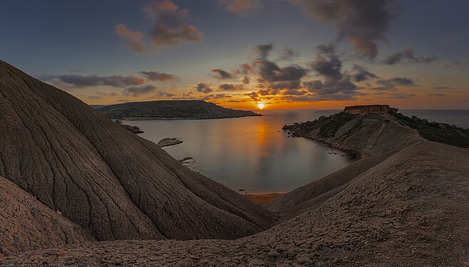 Clay slopes at Il-Karraba, Malta Photograph: Marika Caruana