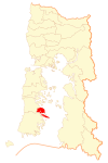 Umístění obce Queilén v oblasti Los Lagos