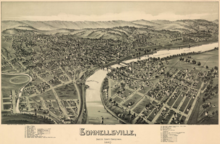 Карта на Connellsville - Fowler.png