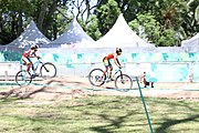 Deutsch: Radsport bei den Olympischen Jugendspielen 2018 Tag 10, 16. Oktober 2018 - Combined Criterium – XCC Qualifikation weiblich English: Cycling at the 2018 Summer Youth Olympics – Women's Combined Criterium – XCC Qualification on 16 October 2018.