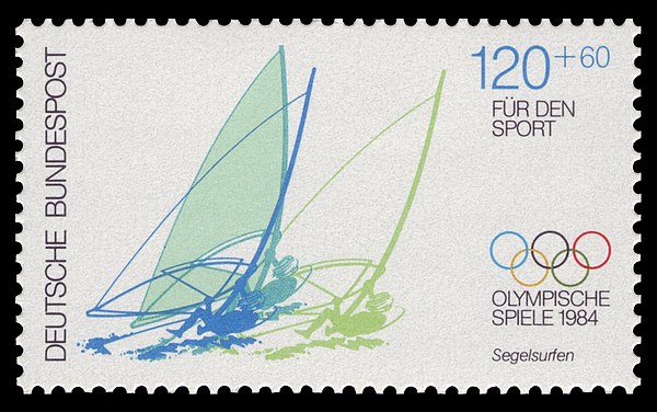 Special stamp Germany, Olympic Windsurfing 1984