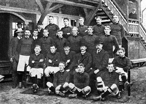 The Danish team that won their first silver medal at the 1908 Summer Olympics