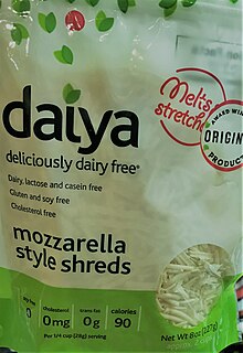 Store-bought vegan shredded cheese Daiya - dairy, lactose, and casein free.jpg