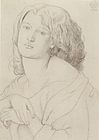Drawing of Fanny Cornforth, graphite on paper (1869)