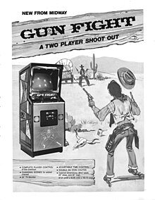 A printed ad for the Midway version December 1975 advertisement for Gun Fight by Midway.jpg