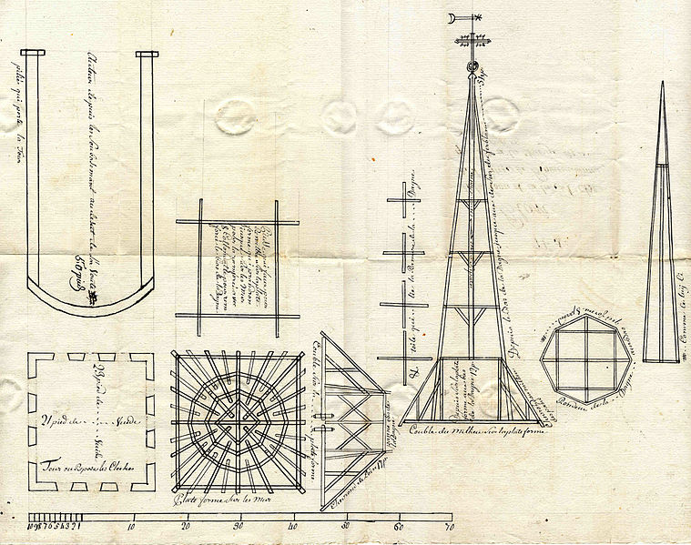 Fichier:Devis pour la réparation de la charpente du clocher de Romainmôtier, 1787 (Archives communales de Romainmôtier).jpg