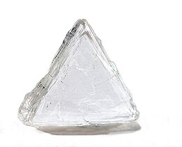 A triangular prism-shaped diamond