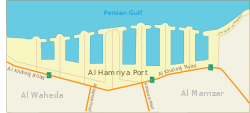 Map of Mina Al Hamriya