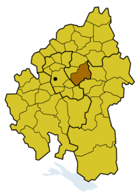 Location of the church district Schorndorf within the Evangelical Church in Württemberg