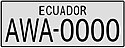 Ecuador politie nummerplaat 1989-2014.jpg