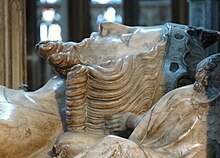 Tomb effigy of King Edward, this shows a picture of him on death tomb