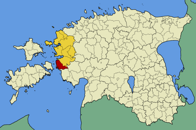 Harta comunei Hanila în cadrul Estoniei