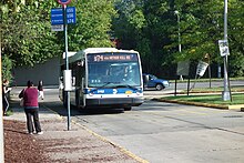 A 2016 Nova Bus LFS (8162) on the St. George-bound S74 at Eltingville Transit Center in September 2018 Eltingville Transit Ctr td (2018-09-19) 07.jpg