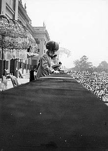 Emperor Franz Joseph on the balcony of Schonbrunn Palace on the occasion of his 60th jubilee Emperor Franz Joseph on the balcony of Schonbrunn Palace on the occasion of his 60th Jubilee.jpg