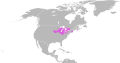 Range of Blanding's turtle (Emys blandingii)