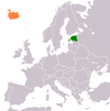 Location map for Estonia and Iceland.