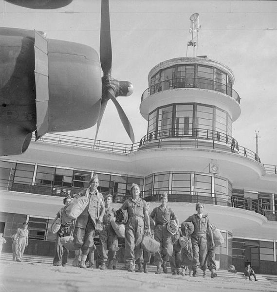 British evacuation in 1945 after the Japanese surrender. Kallang Airport's control tower near the city has been conserved.