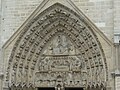 Fassade über Haupttor von der Notre Dame de Paris