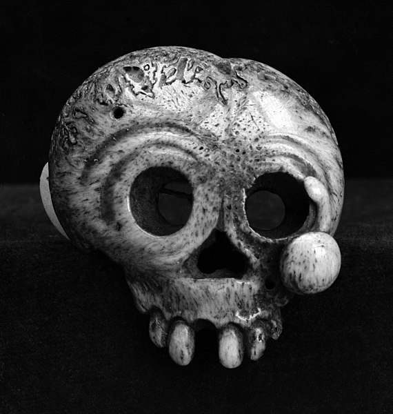 File:Facial bone fashioned from skull, signed Kokusai Wellcome M0004077.jpg