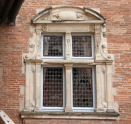 Renaissance window of the Hôtel d'Assézat (Toulouse, France)