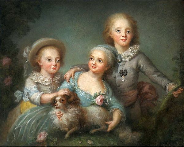 Charles Ferdinand (left) with his older brother Louis Antoine and sister Sophie, 1781.