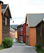 Finneveta, en af de smalle gamle gader i Røros