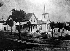 The "White Church" (Methodist Episcopal), built 1855, replaced by the much more ornate…