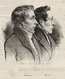 François et Avril, lithographie de Pierre Théophile Junca, 1835, Paris, BnF.