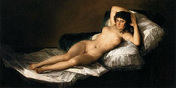 es:La maja desnuda, de Goya, ca. 1790-1800.