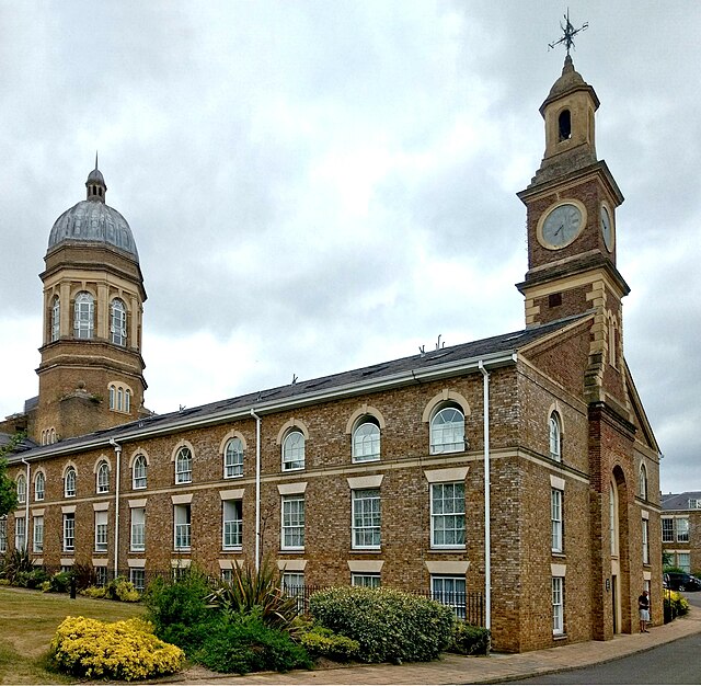 Clock tower at rear