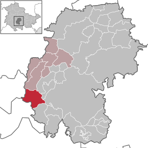 Poziția Gehlberg pe harta districtului Ilm-Kreis