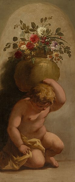 File:Giovanni Antonio Pellegrini (Venice 1675-Venice 1741) - Putto Bearing a Vase of Flowers - RCIN 405479 - Royal Collection.jpg