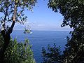 Blick aus der Nähe von Sorrent über den Golf von Neapel