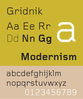 <span class="mw-page-title-main">Gridnik</span> Typeface