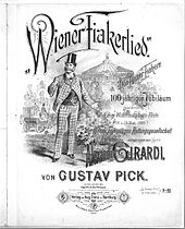 Title page of Gustave Pick's "Fiakerlied
" Gustav Pick Wiener Fiakerlied.jpg