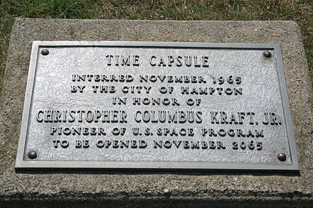 Time capsule placed in Kraft's honor at Air Power Park in Hampton, Virginia