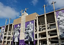 Harry Turpin Stadium in Natchitoches: a temporary venue for LHSAA Prep Classic state championship football games in 2020, due to the COVID-19 pandemic. Harry Turpin Stadium (Natchitoches, Louisiana).jpg