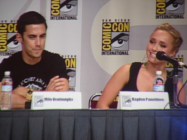 Ventimiglia and Hayden Panettiere at the San Diego Comic-Con in 2007