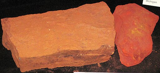 Hematite (iron ore) (weathered zone in the Biwabik Iron-Formation, Whiteside Mine, Buhl, Minnesota