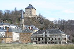 Hirschberg im Saale-Orla-Kreis, Stadtansicht mit Schloss