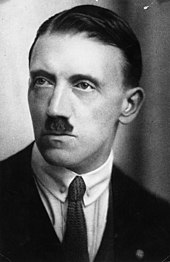 Adolf Hitler in the early 1920s; his appearance was so defined by his moustache that it became unfashionable by the end of World War II. Hitler as young man.jpg