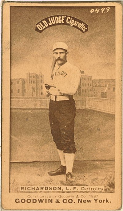 Hardy Richardson of the Detroit Wolverines, circa 1887