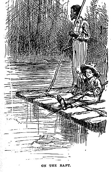 Tiedosto:Huck and jim on raft.jpg