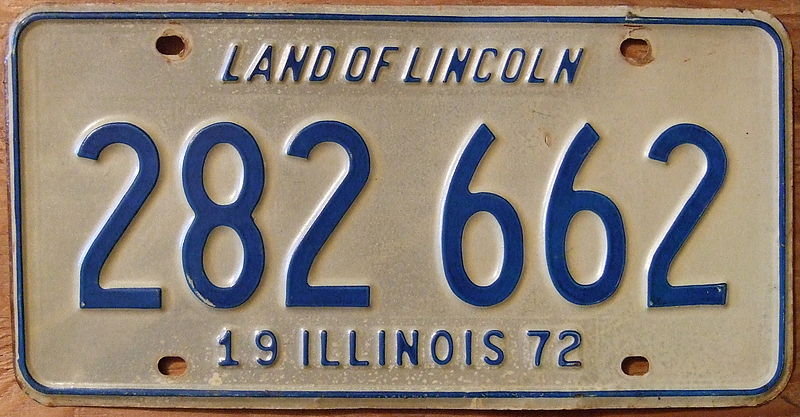 File:ILLINOIS 1972 LICENSE PLATE 282-662 - Flickr - woody1778a.jpg