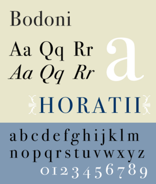 <span class="mw-page-title-main">Bodoni</span> Typeface