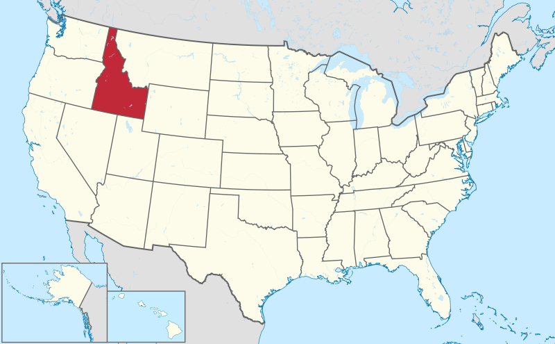 Idaho -  Book Around The States 800px-Idaho_in_United_States.svg